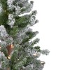 Pre-Lit Medium Flocked Alpine Artificial Christmas Tree - 4' -