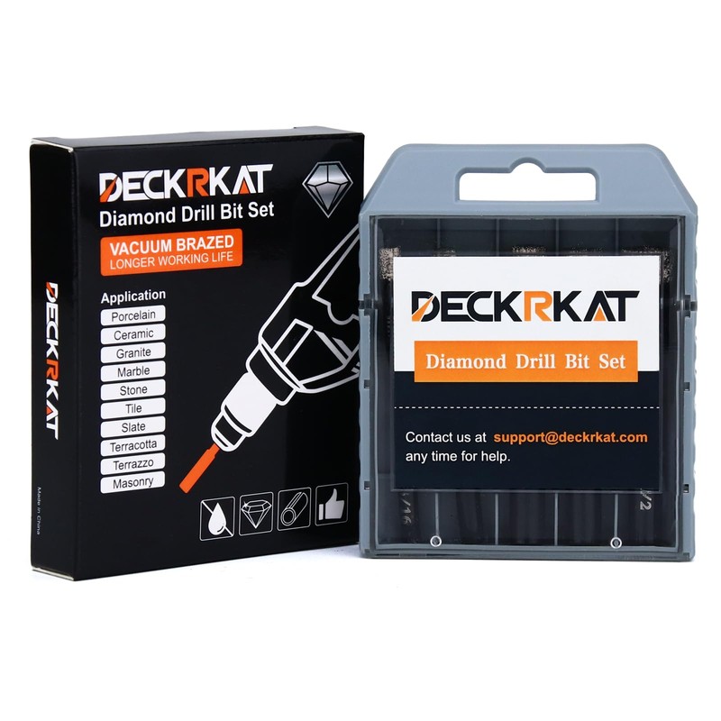 5 Packs Dry Diamond Drill Bits Set 3/8" 10mm Vacuum