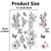 CRASPIRE Cherry Blossoms Clear Stamps Japanese Sakura Flowers Butterfly Reusable