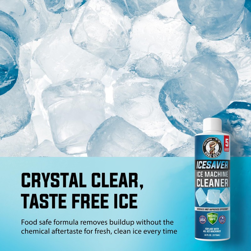 HVAC Guys Ice Machine Cleaner and Descaler 16oz (5 Uses)