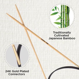 KnitPro Circular Knitting Needle, Bamboo, Brown, 2mm