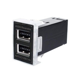 Tsuchiya Yac Car-Specific Product Toyota Vehicle Power Socket Reversible USB Port AUDIO+2.4A Length 16.2×Width 12.4cm VP-134