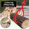 Toriexon Log Tongs 18 inch 2 Serrated Claw, Eagle Claw