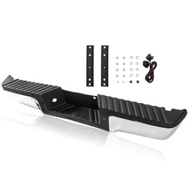 Rear Bumper Assembly NON Sensor Hole compatible with 2008-2016 Ford F250 F350 F450 Super Duty Only, Chrome