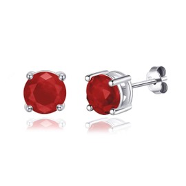 Philip Jones Sterling Silver Carnelian Gemstone Earrings