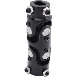 SHLPDFM Universal Double Universal Joint Steering Shaft U Joint 1 Inch DD x 3/4 Inch DD Steering Shafts U Joint Coupling Steering Shaft Coupler for Car (Black)