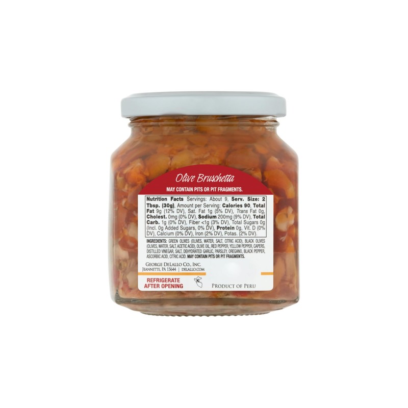 DeLallo Olive Bruschetta, 10 Ounce Jar, (3-Pack) Made with Green