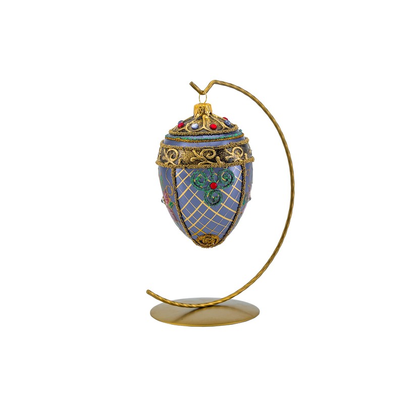 Polish Gallery Glass Ornament Display Stand Holder 7 inch Tall