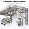 Foldable Stainless Steel Wall Mounted Shelf, Space-Saving Storage and Work