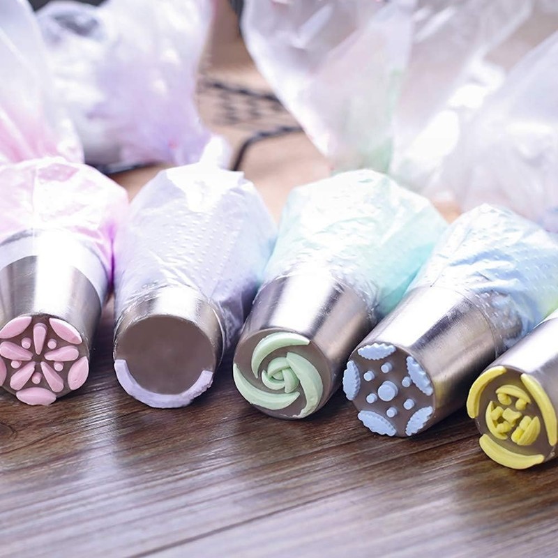 Lecute Set 9 Boquillas Duya Glaseado Acero Manga Pastelera Reutilizables