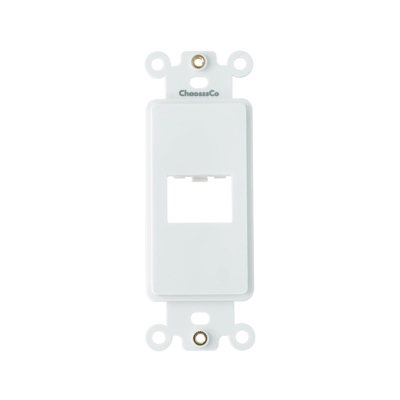 ChaosssCo 1-Port Decorator Insert with Nut, Wall Plate Adapter for