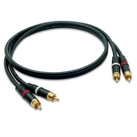 MOGAMI 2534 RCA Audio Line Cable, Set of 2, REAN (NEUTRIK) NYS373 (mogami 2534, Black, 100cm)