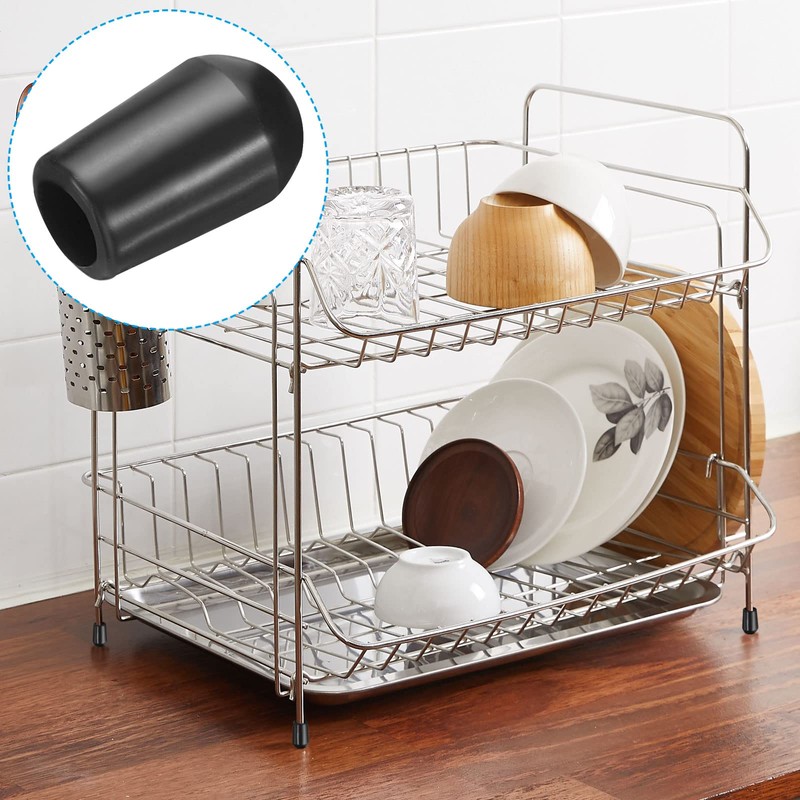 PATIKIL Kitchen Sink Rack Feet, 100 Pack 4mm ID x