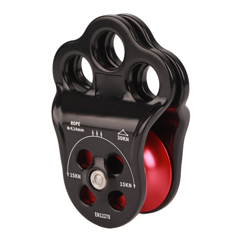 30KN Hitch Climber Pulley Rescue Equipment Dual Bearing for Rigging