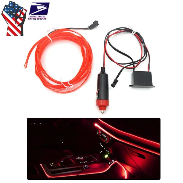 Unbranded Car Dashboard Red Light 2M Interior Atmosphere 12V Cold
