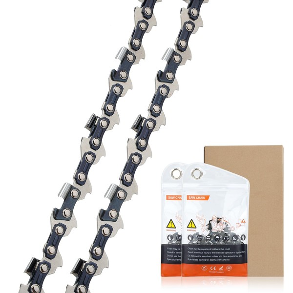 Savior 2 x Chainsaw Chain for 16 Inch (40 cm) Bar, 55 Drive Links, 3/8"LP Pitch, 050 Gauge, Saw Chains Compatible for Stihl MS180 MS181 MS200T MS211 MS201T MS231