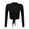 Gloop Women's Beautiful Elegant Long Sleeve Bolero Jacket Knot -