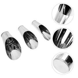 3pcs Soil Shovel Cups Bonsai Soil Scoops Stainless Steel Garden Shovels Small Soil Scoops Gardening Hand Tools Silver