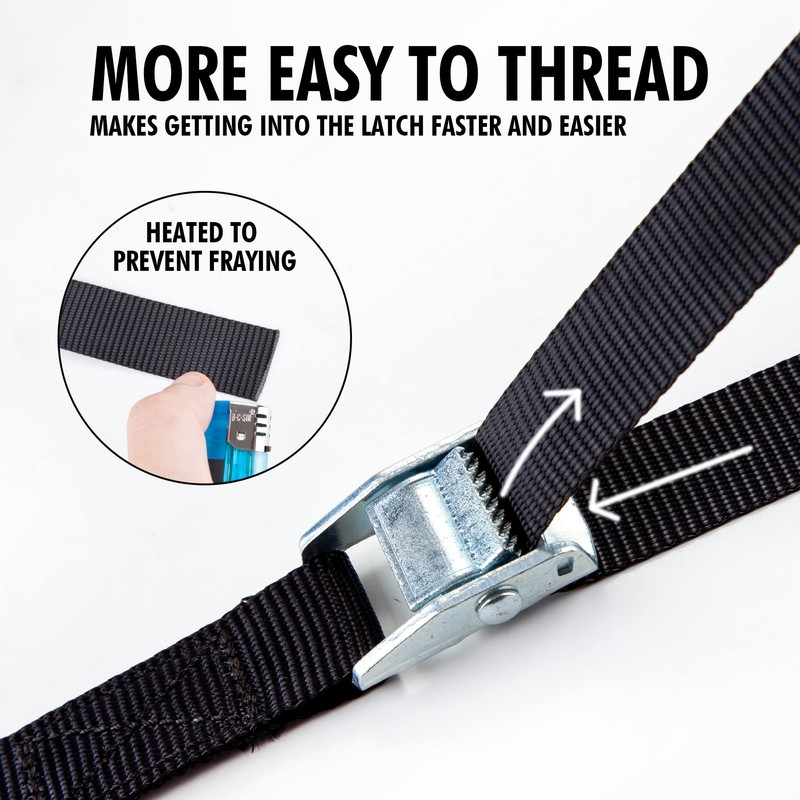 Cartman 1" x 12' Lashing Straps Cargo Tie-Down Strap Up
