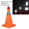 2 Set 30cm Traffic Cones Foldable Reflective Strips Road Safety
