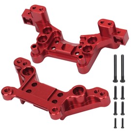 daitoku Metal Front & Rear Shock Tower Shock Mounts Upgrade Parts Shock Tower Accessories for Hyper Go H16BM H16DR H16 MJX 16207 16208 16209 16210 1/16 RC Car