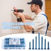 200PCS Concrete Screws, 3/16" 1/4" Masonry Screws with Drill Bit