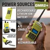 GMRS Two Way Handheld Radio Safety Yellow and Behind The