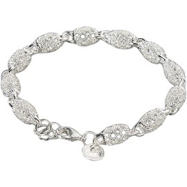 AchidistviQ Women's 925 Sterling Silver Hollow Chain Bracelet Charm Wrist Bangle Clasp Gift