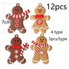 HERZWILD Christmas Gingerbread Ornaments Ginger Man Christmas Tree Hanging Ornaments