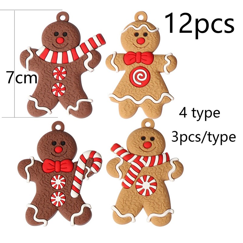 HERZWILD Christmas Gingerbread Ornaments Ginger Man Christmas Tree Hanging Ornaments