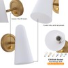 BAODEN Rotatable Frosted Milk White Glass Wall Sconces Lighting Modern