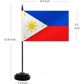 12 Pack Philippines Desk Flags Set Filipino Small Mini Table Office Miniature Desktop Flag Home Office Decoration