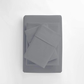 600 Thread Count 100% Egyptian Cotton Sheets, Queen Size Sheets Set, 4 Pcs Sheet Set, Queen Sheet Set, 15 Inch Deep Pocket Queen Sheets, Hotel Luxury Bed Sheets Set, 4 Pcs Bed Sheet Set, Light Grey