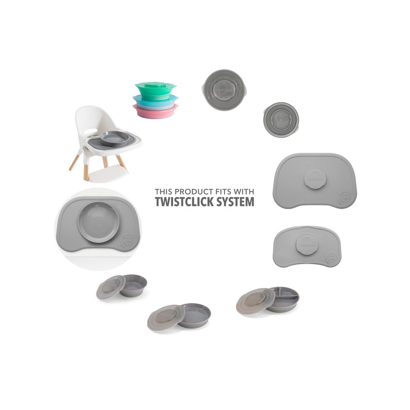 Twistshake Divided Plate for Baby, Infant Feeding, BPA Free, 6+