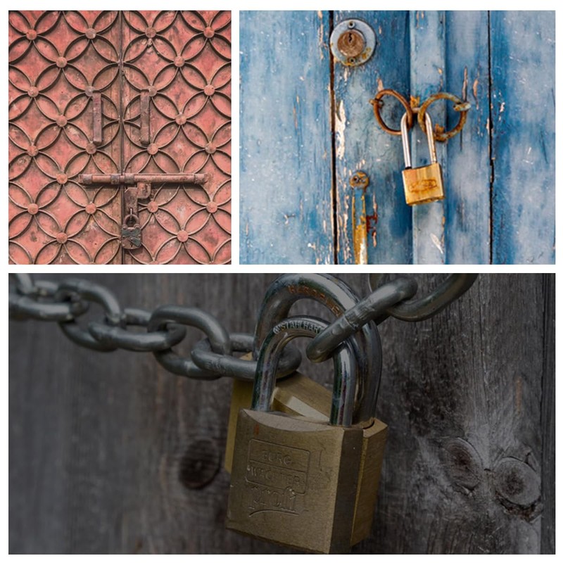 Padlock with Keys, Brass Heavy Duty Padlock Mini Solid Padlock