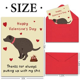 BFFPOSI Funny Valentines Card from Dog, Dog Pooping Valentines Day Card for Dog Mom Dad Grandpa Grandma, Gag Valentines Gifts for Dog Lover - Love Card from Pet, Inappropriate Vday Card