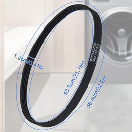 Black Washer Drive Belt Replacement WH01X27538 for GE and Hotpoint Washing Machines and Compatible with GE GTW465ASN1WW GTW465ASN3WW & Hotpoint HTW240ASK5WS HTW240ASK6WS