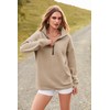 PRETTYGARDEN Women's Causal 1/4 Zip Pullover Long Sleeve Collar Sweatshirts