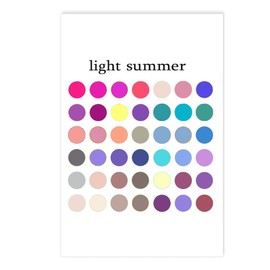 CafePress Color Analysis Cards (Pack Of 8) Light Summer Postcards (Package of 8), 6"x4" Printed Note Card