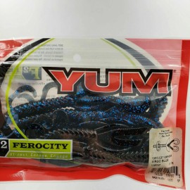 Yum 5.25" Yumphibian Creature Bait W F2 Ferocity Attractant Scent 8 Count Choose - YUMP5157 Virgo Blue