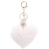 Sqzrpomddy Heart Keychain Keyring Cute Fluffy Key Ring Bag Hanging
