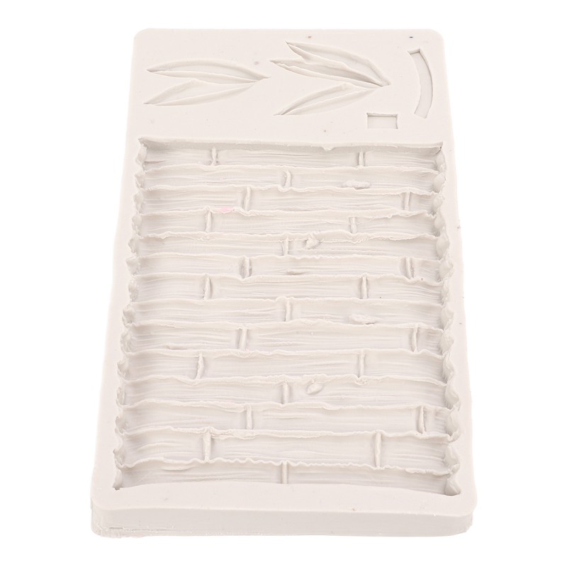 Silicone Mold Safe Elastic Grey Leaves Bamboo Design Tear Resistant
