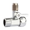 Wasseranschluss Adapter T-Stück,1/2 x 1/2 x 1/4 Zoll,Absperrhahn in T-Form,Wasseranschluss