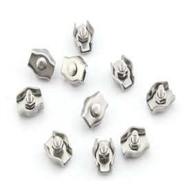 Pack of 20 Wire Rope Clips, Wire Ropes Stainless Steel Cable Clamp, 304 Stainless Steel Wire Rope Clip, for Steel Rope, Wire Rope Cable, Silver Tone (M2)