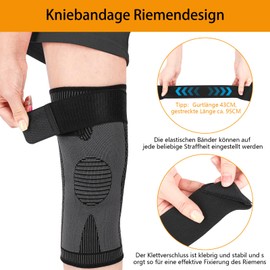 dusaniyali 1 Pair Knee Support Men Women Knee Support Adjustable Knee Support Knee Braces Sports for Running, Climbing, Cycling, Football, Basketball, Tennis, Fitness