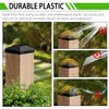 TonGass (24-Pack, Black) 4"x4" (3 5/8") Wood Fence Post Caps