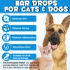Ear Drops for Cats & Dogs-Clean Pet Earwax-Mild and Effective-Dog