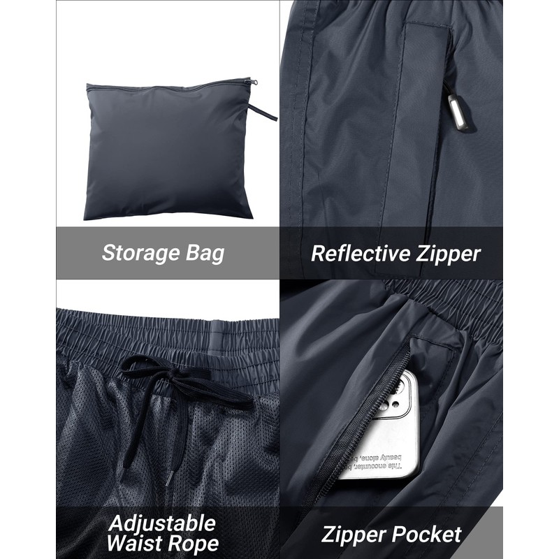 Outdoor Ventures Men's Packable Rain Suit Heavyweight Rainwear Waterproof Jacket