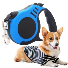 Retractable Dog Lead, High-Quality Dog Lead, 360° Tangle-Free Lead Extension, Extendable Dog Lead with Non-Slip Handle, for Small, Medium and Large Dogs, Blue, 5 m