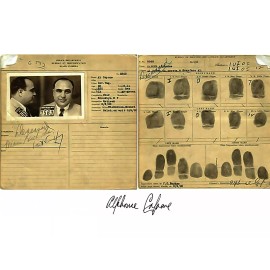 AL CAPONE SIGNED PHOTO SCARFACE MUG FINGER WANTED ALCATRAZ MAFIA 8X10 REPRINT